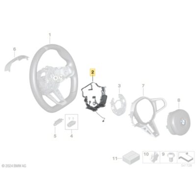 OEM BMW M Sport steering wheel wiring harness - 32307908507