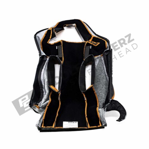 Back view of the OEM BMW Carbon fiber seat backrest Kyalami Orange - 52108088149