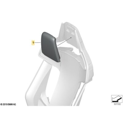 Schematische Darstellung der OEM BMW Carbon Sitzkopfstütze Kyalami Orange - 52109882593