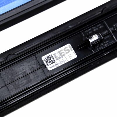 Back of the OEM BMW G82 M4 CS Door sill trim - 51478086134 showing the label