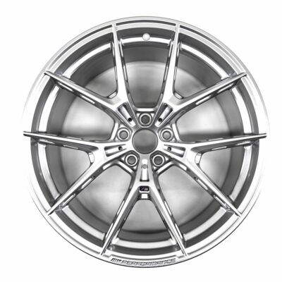 Draufsicht auf die OEM BMW M Performance 1063M Silber 9,5Jx20ET20 - 36108089391 Felge vorne