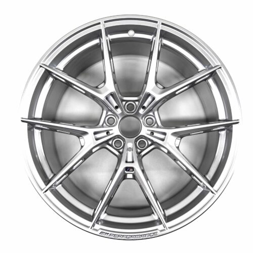 Top view of the OEM BMW M Performance 1063M Silver 9,5Jx20ET20 - 36108089391 front rim