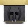 PaddleShifterz Magnetic gloss carbon fiber paddle shifters for BMW F series photographed in a white box with black foam insert