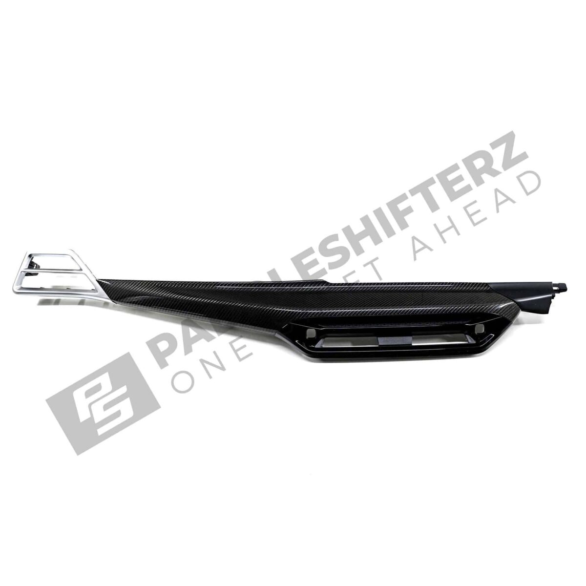 Front view of the OEM BMW LCI Carbon fiber dashboard trim RHD - 51459633605