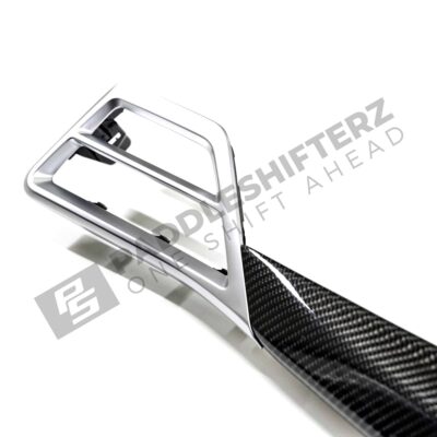 Front shot of the passenger air vent on the OEM BMW LCI Carbon fiber dashboard trim RHD - 51459633605
