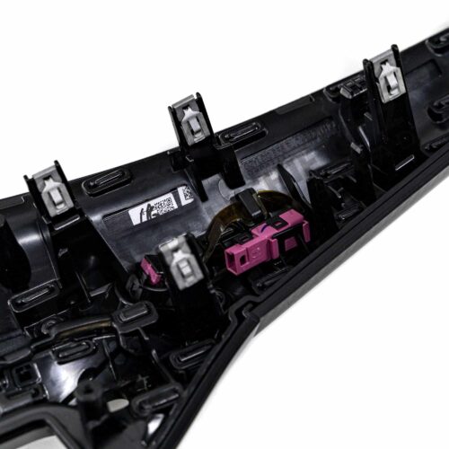 Close up shot of the connectors on the OEM BMW LCI Carbon fiber dashboard trim RHD - 51459633605