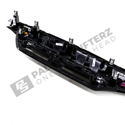 Close up shot of the rear of the OEM BMW LCI Carbon fiber dashboard trim RHD - 51459633605