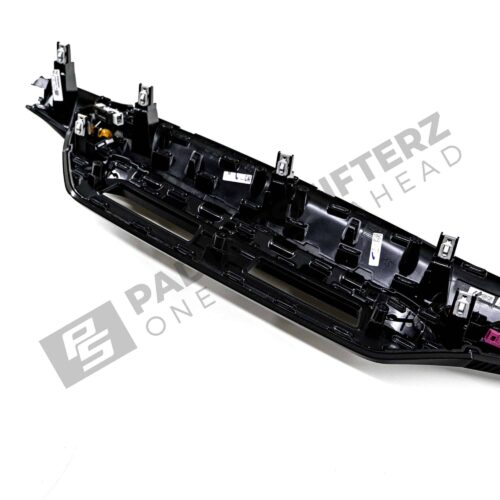 Close up shot of the rear of the OEM BMW LCI Carbon fiber dashboard trim RHD - 51459633605