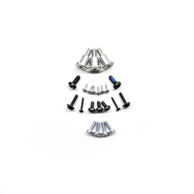 Top down view of the OEM BMW M Sport Steering wheel screw set 32305A8A8E2 with all screws laid out on a white background