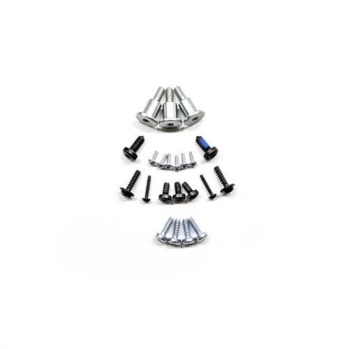 Top down view of the OEM BMW M Sport Steering wheel screw set 32305A8A8E2 with all screws laid out on a white background