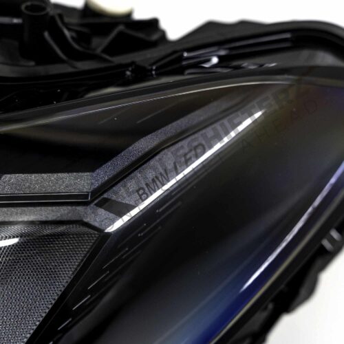 Close up of showing LED on OEM BMW M4 CS LCI LED Headlight left – 63115B36FB1