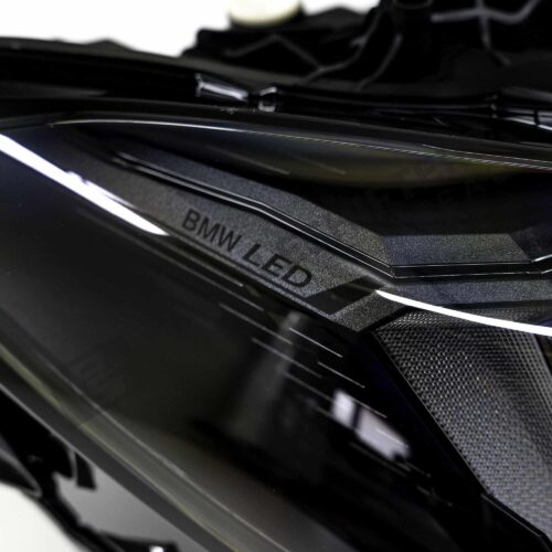 Close up view of LED of OEM BMW M4 CS LCI LED Headlight right - 63115B36FB6