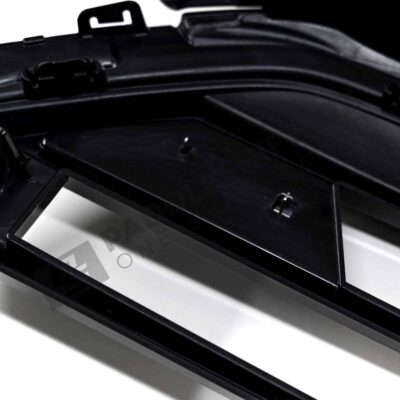 Rear view of the M logo on the OEM BMW Shadow line Front Grille X2 M35i - 51135A35BC0