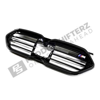 Side front view of the OEM BMW Shadow line Front Grille X2 M35i - 51135A35BC0