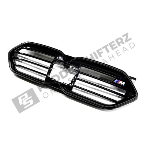 Side front view of the OEM BMW Shadow line Front Grille X2 M35i - 51135A35BC0