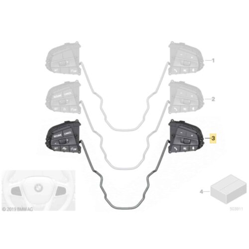 OEM BMW Steering wheel switch buttons - 61315A587A6