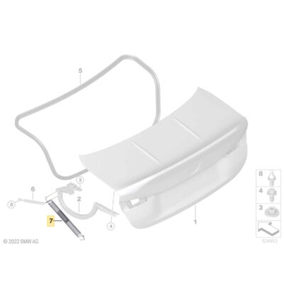 OEM BMW Zugfeder, Kofferraumdeckel/Heckklappe M4 CSL - 51247886086