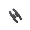 Structured carbon fiber paddle shifters plates for BMW F series models in Motorsport style photographer from a slight angle