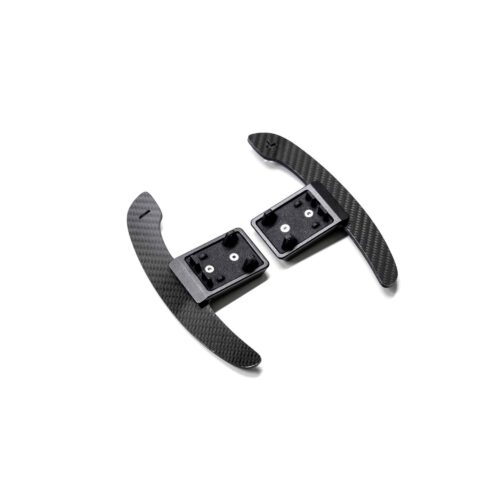 PaddleShifterz Gloss carbon fiber paddle shifters for BMW G Series and Toyota Supra photographed from the side