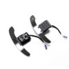 Top-Side view of the gloss carbon fiber magnetic paddle shifters with magnetic components