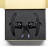 Gloss carbon fiber magnetic paddle shifters in a box with foam insert