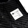 View of the labels on the OEM BMW M Performance carbon engine cover - 11148058667