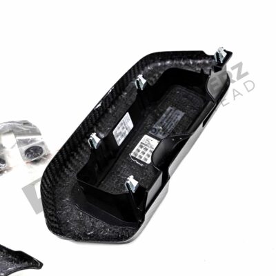 Bottom of left OEM BMW M carbon engine cover extension set - 11122455570