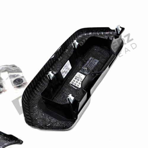 Bottom of left OEM BMW M carbon engine cover extension set - 11122455570