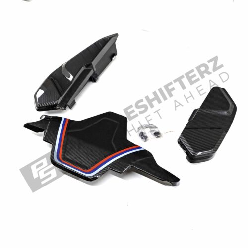 Side of OEM BMW M carbon engine cover extension set - 11122455570