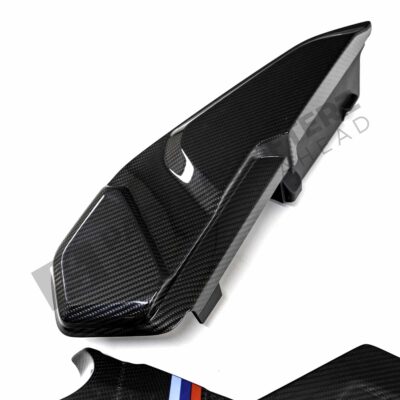 Right side of OEM BMW M carbon engine cover extension set - 11122455570