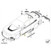 Diagram of a BMW G87 M2 showing the OEM BMW G87 M2 Decal set, side skirts - 82145A65B79