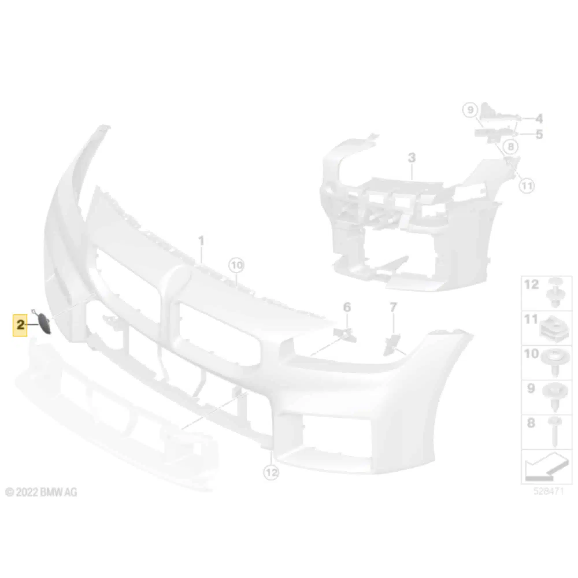 Bmw bumper tow hook cover discount