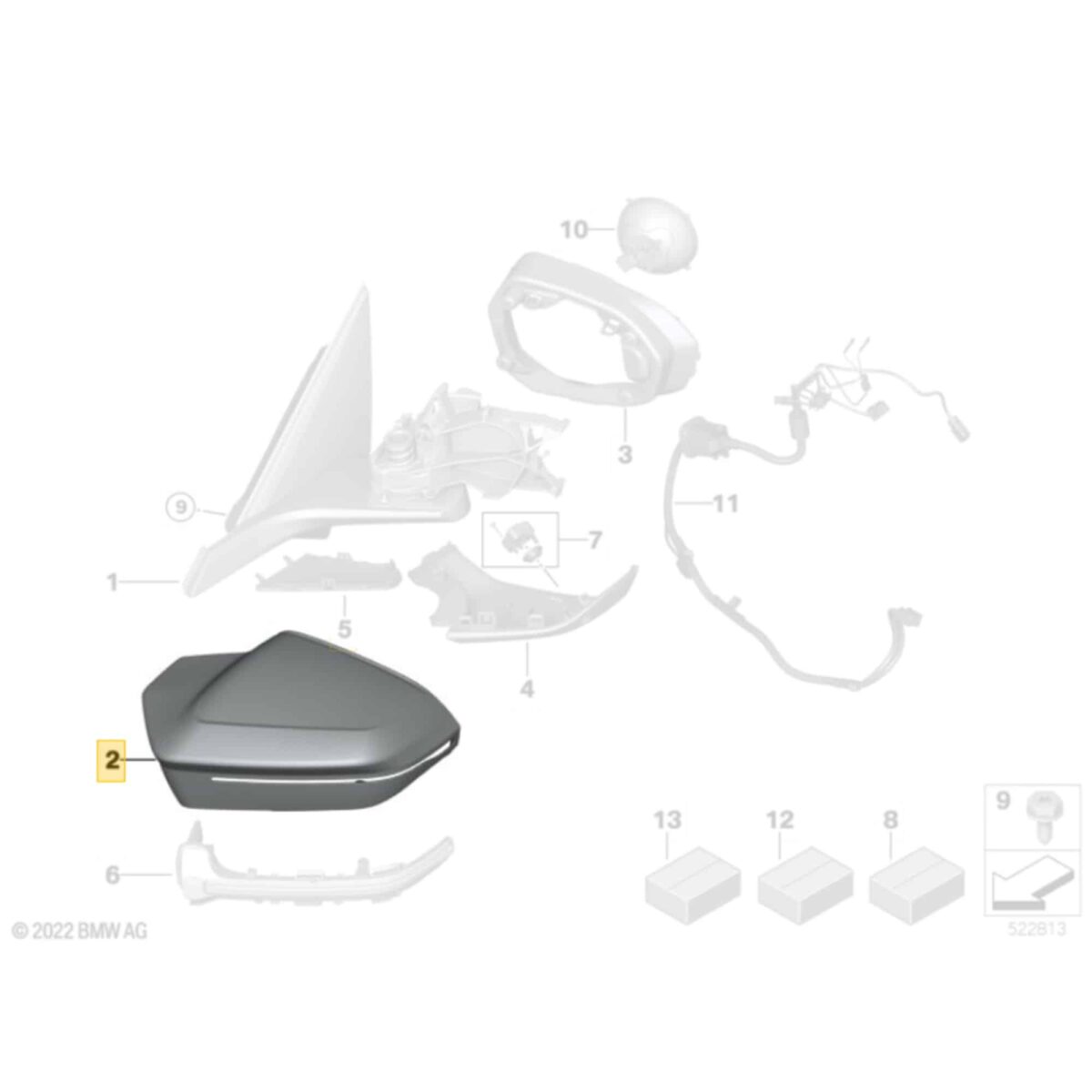PaddleShifterz OEM BMW M Carbon fiber mirror caps for BMW G90, G99 M5