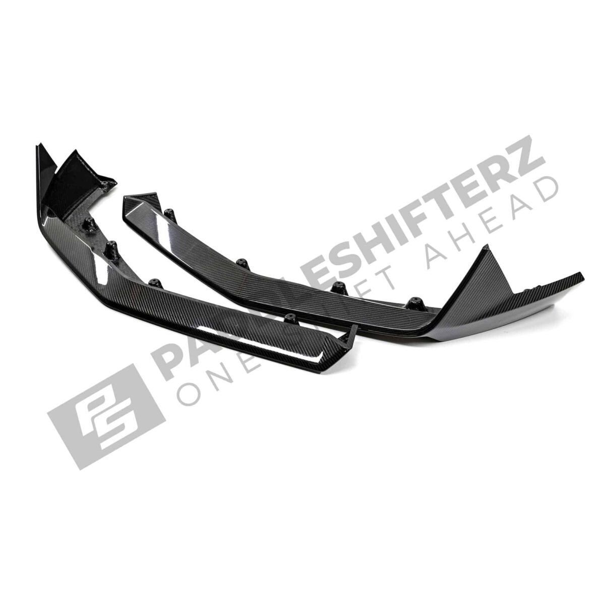 Side view of OEM BMW M Performance Front Carbon fiber splitter set G9X M5