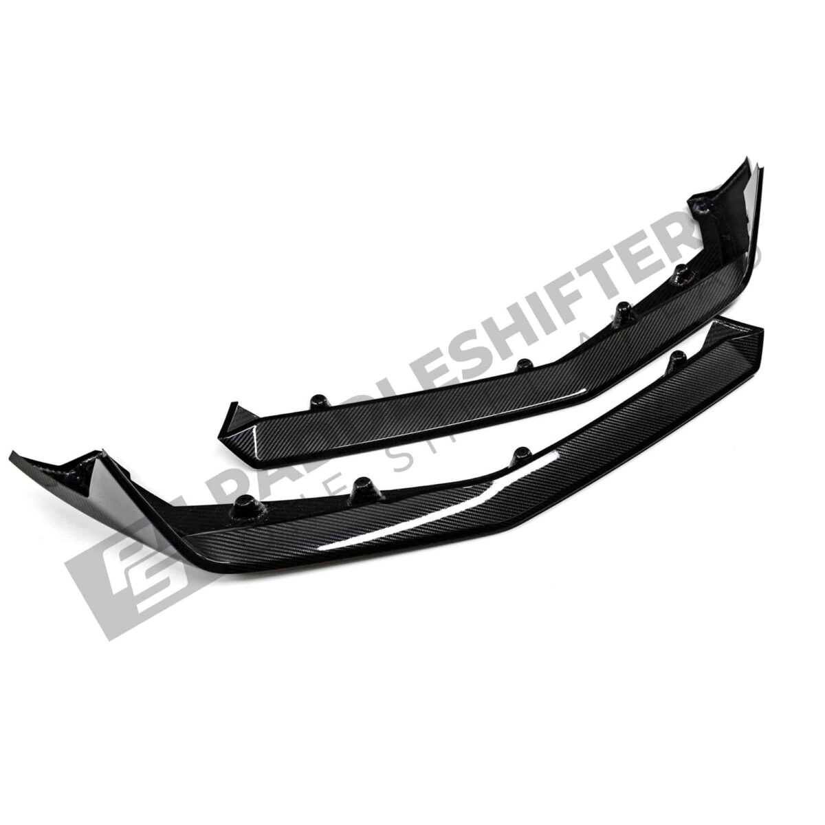 Right side view of OEM BMW M Performance Front Carbon fiber splitter set G9X M5