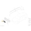 Diagram view of the OEM BMW Shadow line front grille trim piece X2 - 51135A38869