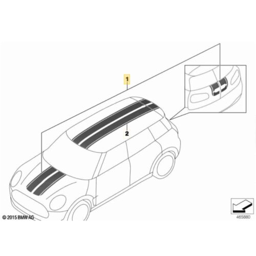 OEM MINI Set of sportstripes silver MINI F54 - 51142445312