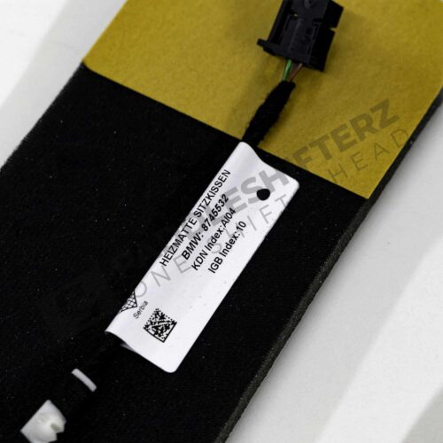 Close up of OEM BMW Carbon bucket seat Heating element - 52108745532