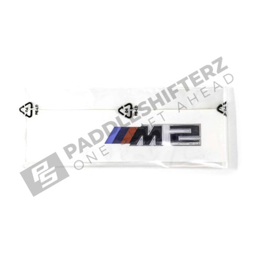 Top view with wrap of OEM BMW G87 M2 LCI trunk badge 51147907772