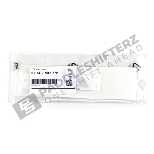 Rear view with part number of OEM BMW G87 M2 LCI trunk badge 51147907772