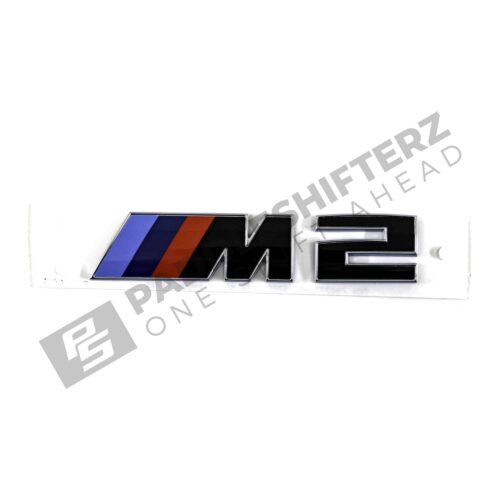 Front view of OEM BMW G87 M2 LCI trunk badge 51147907772