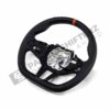 Front side view of OEM BMW M Flat bottom leather steering wheel - 32305A8A900