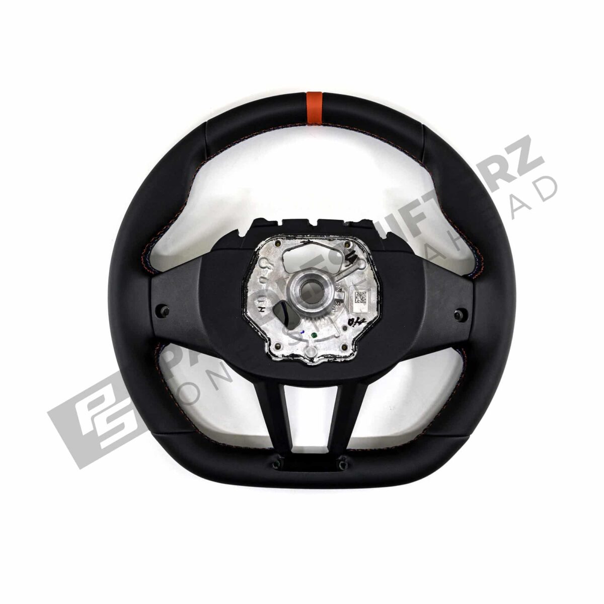 Rear top down view of OEM BMW M Flat bottom leather steering wheel - 32305A8A900