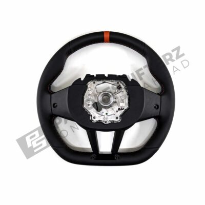 Rear top down view of OEM BMW M Flat bottom leather steering wheel - 32305A8A900