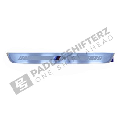Front of OEM BMW M Silver door sill trims – 51479464399