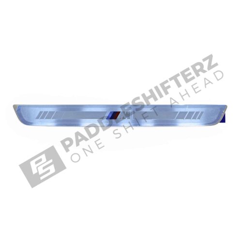 Front of OEM BMW M Silver door sill trims – 51479464399