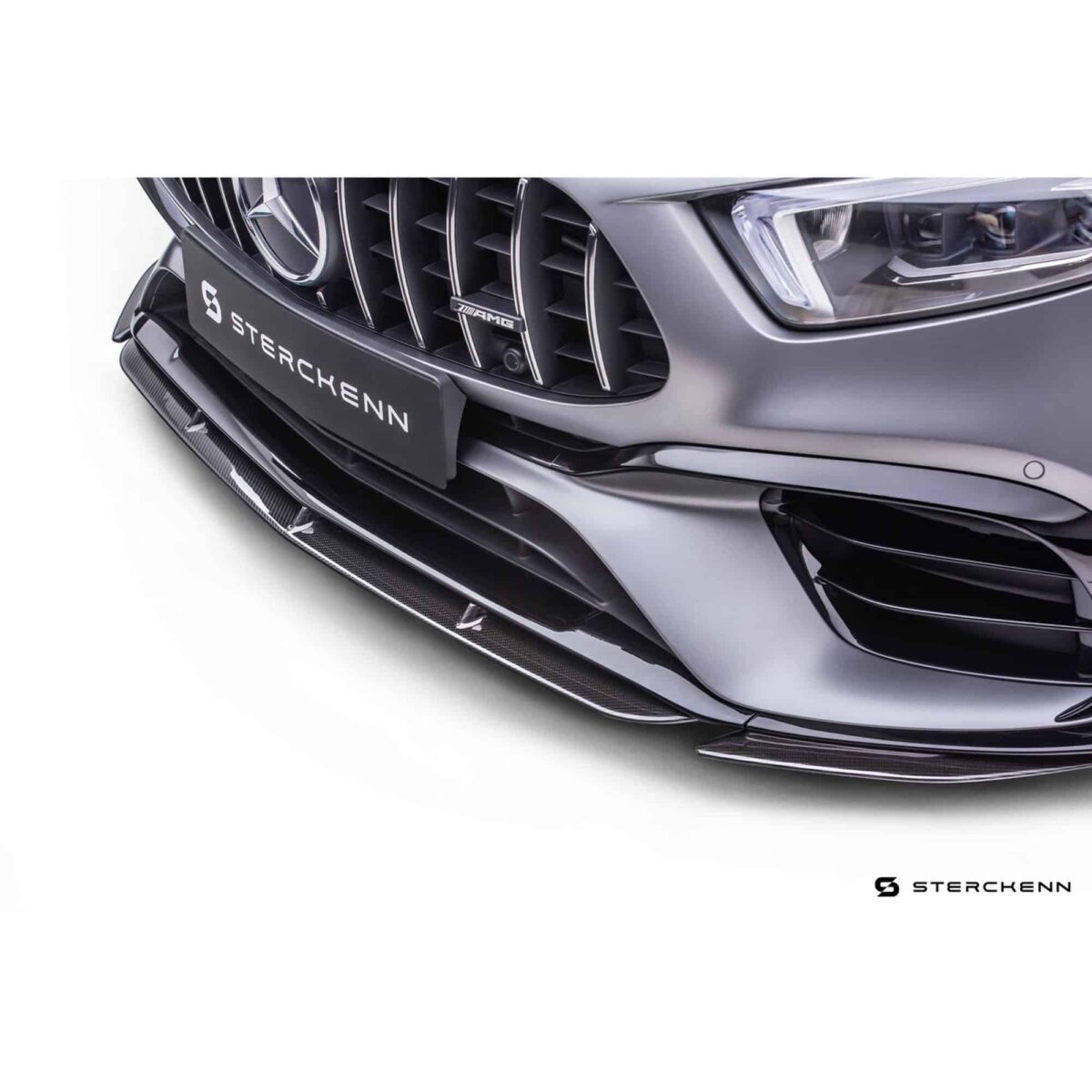 Sterckenn Carbon fiber front lip, spoiler - Mercedes Benz A Class W177 from the side