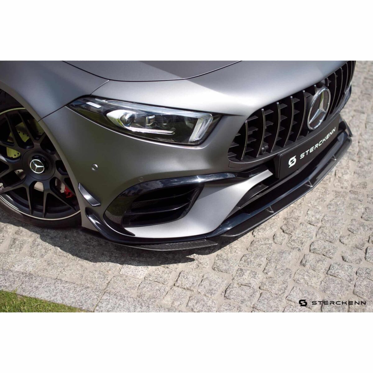 Sterckenn Carbon fiber front lip, spoiler - Mercedes Benz A Class W177 mounted from left
