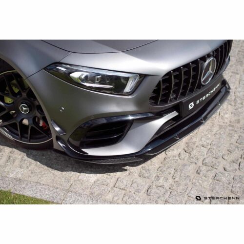Sterckenn Carbon fiber front lip, spoiler - Mercedes Benz A Class W177 mounted from left