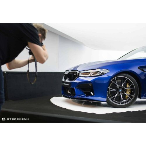 Photo studio with Sterckenn Carbon fiber front lip, spoiler for F90 M5 LCI